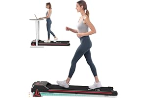 Redliro Walking Pad with Incline Under Desk Treadmill, Portable Compact Installation-Free Treadmills for Home Office with 265lbs Capacity, Small Jogging Machine with Remote Control