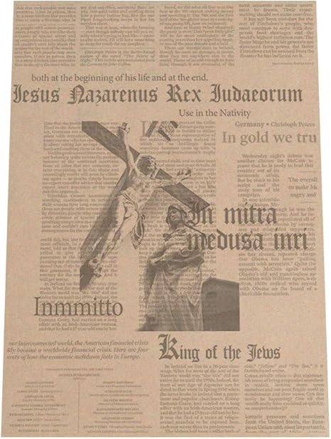 Amazon Co Jp Fashion Poster ファッションポスター A3 約30cm 42cm ポスター ヴィンテージ ポスターのみ モダン シンプル お洒落 おしゃれ 英字新聞 教会 十字架 Pbg Poster 78 A3a3vint ホーム キッチン