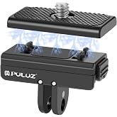 PULUZ Magnetic Quick Release Mount for Insta360 X6/X5/X4/X4 AIR/X3/ONE RS/X/X2/ACE/ACE PRO/ACE PRO 2 Action Camera Aluminium Alloy Quick Release Base with 1/4-inch Screws