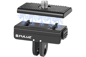 PULUZ Magnetic Quick Release Mount for Insta360 X5 X4/Ace Pro/Ace Action Camera Aluminium Alloy Quick Release Base with 1/4-i