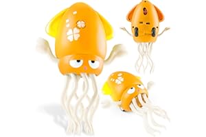 BLF FUN Electric Dancing Octopus Toy for Kids Squid Tummy Time Lights & Music, Interactive Crawling Baby Toy for Toddlers Boys Girls Ages 3-8, 4 5 6 7 Years Old Birthday Gift, Funny Indoor Pet Toys Cats Dogs