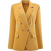 Hobemty Women's Casual Suit Spring Office Double Breasted Blazer