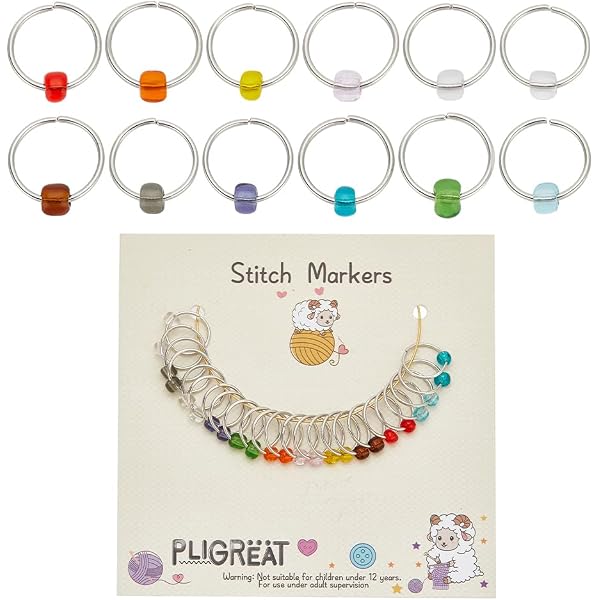 20PCS Cute Flower Stitch Markers For Knitting & Crochet | Enamel Charm Markers With Leverback