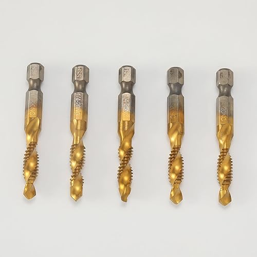 szgate Combination Drill Tap Bit Set Screw Tapping Hex Shank HSS