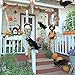 IMOSA Realistic Crow Decoration Crow Décor Crow Decoys Halloween Black Feather Raven 1 Pack Large Crow Prop Outdoor Halloween Décor (1 Pack Large)