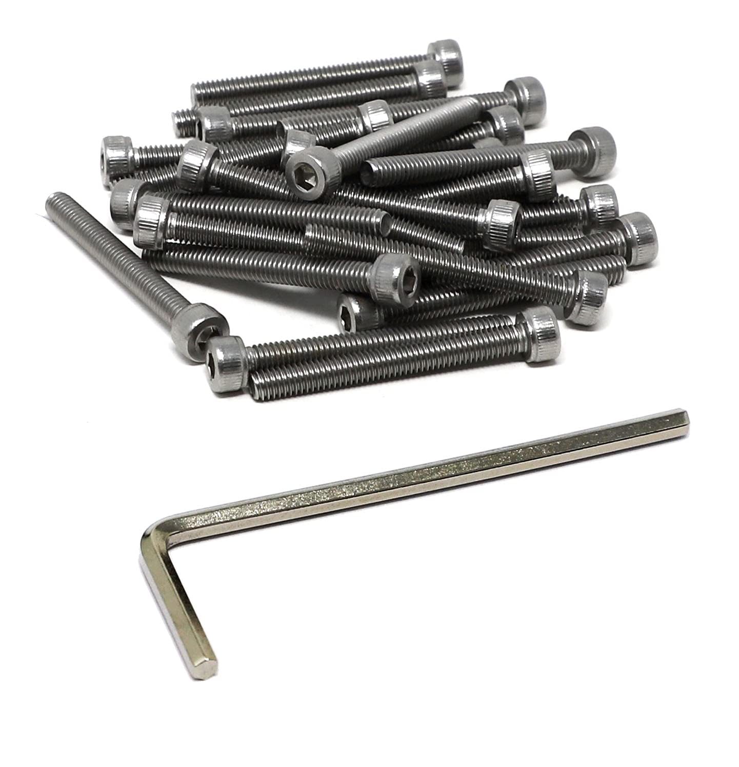 iexcell 50 Pcs Metric M4-0.7 x 35 Stainless Steel 304 Hex Socket Head Cap Screws Bolts Kit