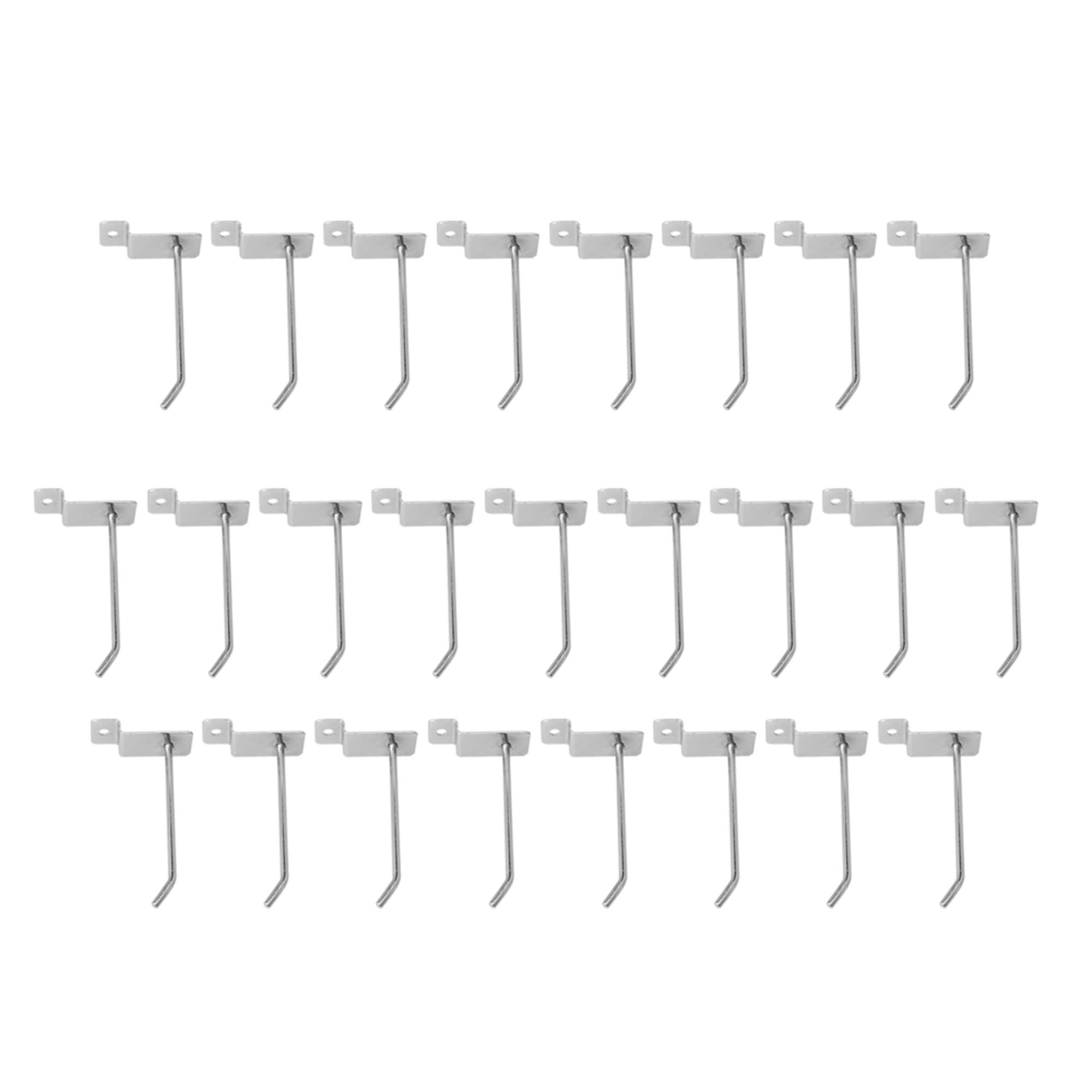 CNBTR Stainless Steel Slatwall Pin Arm Fitting Prong Hanging Hanger 10cm Long 4mm Dia Home Shop Display Accessory Pack of 25
