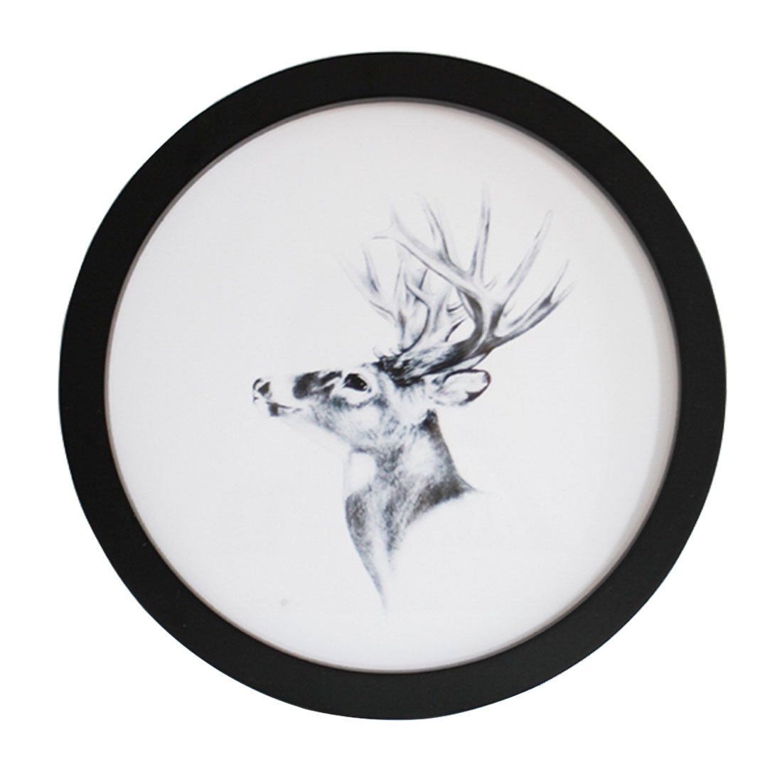 Levoberg Round Photo Frame Wooden Wall Mounted