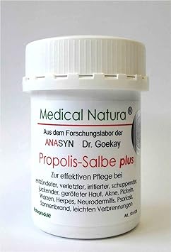 50ml Propolis Salbe plus, Creme, Aknesalbe / Aknecreme, Pickelsalbe, Herpessalbe, Warzensalbe, mit Propolis, Panthenol, Manuk