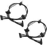 Cable Matters 2-Pack 15 Pin SATA to 4 SATA Power Splitter Cable - 18 Inches