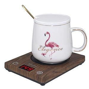 Mug Warmer with Automatic Shutoff After 4 Hours for Home Office Electric Beverage Warmer Desk Drink Warmer for All Cups and Mugs With Three Temperature Settings(COFFEE)