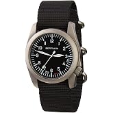 BERTUCCI&reg; 44 mm Titanium Field Watch - A-4TS AERO&trade; Solar - Black dial, Black Nylon Band - 13900