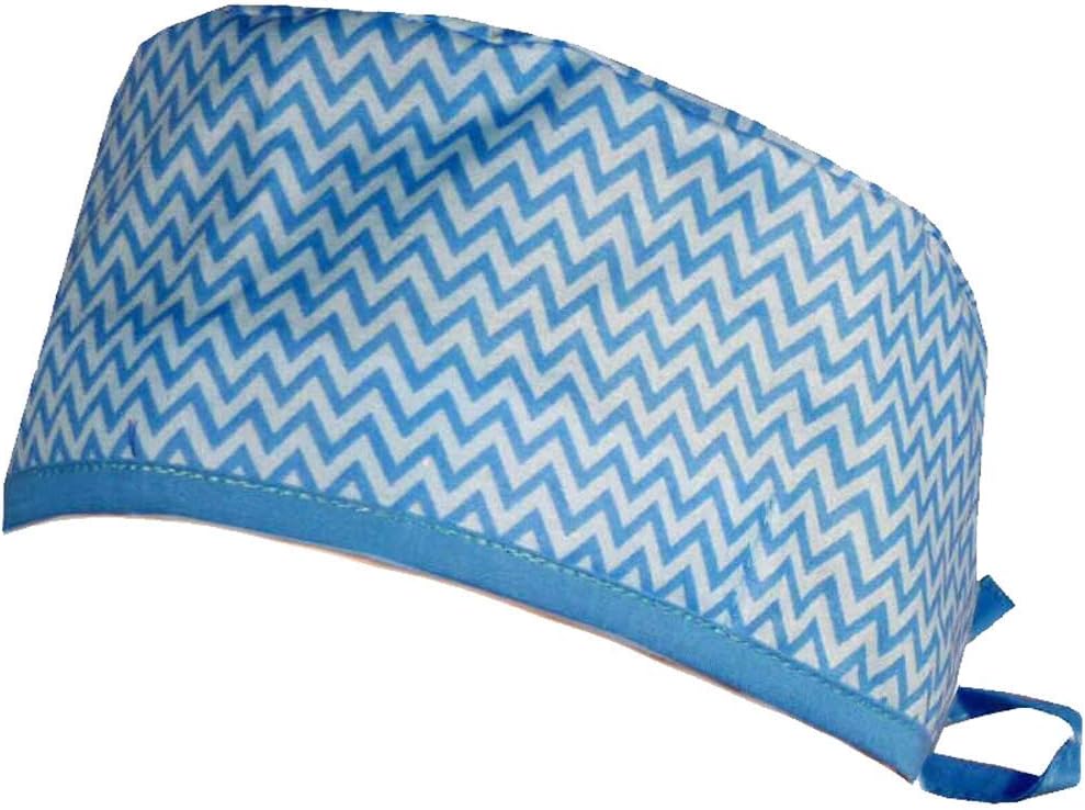 Mens and Womens Scrub Cap - Mini Chevron Blue