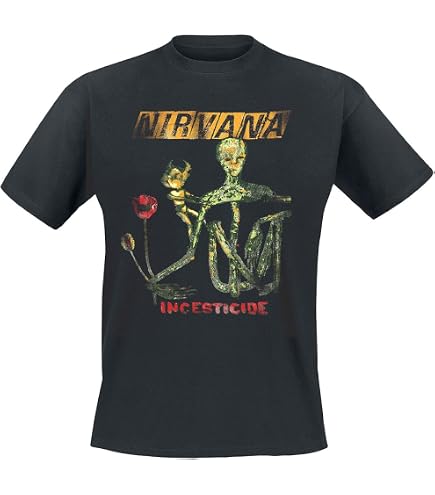 Amazon.com: Nirvana T Shirt Incesticide Band Logo Official Unisex