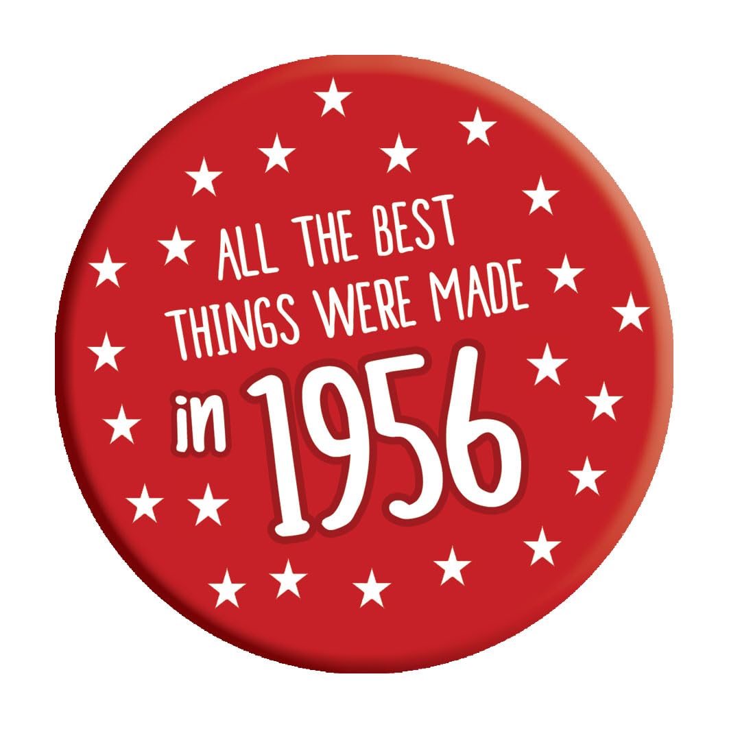 70th Birthday Badge 70 Today 76mm Pin Button Novelty Gift Men Women Made In 1955
