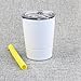 Colorful PoPo Kids Stainless Steel Cup Lovely Small Rambler Tumbler, Double Wall Vacuum Insulated Water Bottle with Lid and Silicone Straw, 8.5 OZ (1, White)