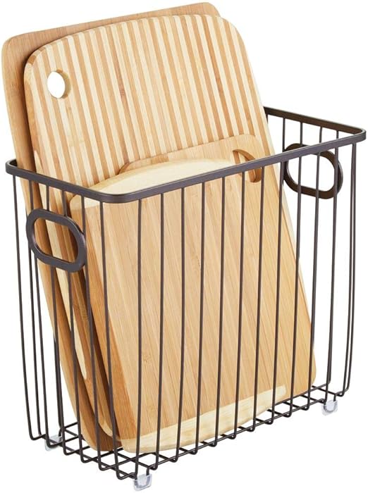 color bronce Práctica cesta de almacenaje con 3 compartimentos para