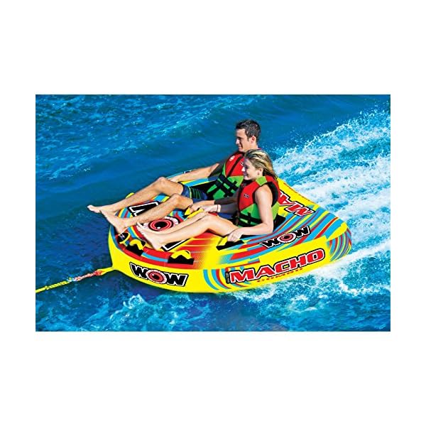 WOW-Sports-WOW-World-of-Watersports-Macho-16-1010-1-to-2-Person-Towable-Tube-Multiple-Riding-Positions