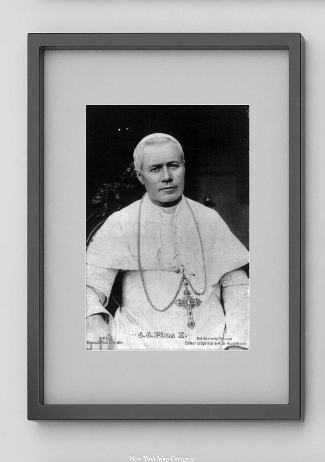 Photographs - INFINITE PHOTOGRAPHS Pius X, Saint, Pope, 1835-1914 (Giuseppe Melchiorre Sarto - Pope, 1903-14) Wearing Pectoral Cross Pontifical|Black & White Photograph