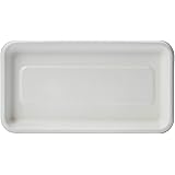 Amazon Basics Compostable Mini Tray, 8.3" x 4.5" x 0.6", White, Pack of 500