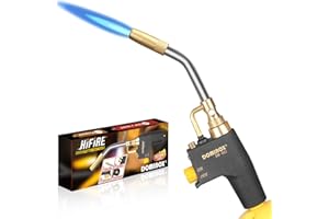 DOMINOX Propane Torch Head for MAP, MAPP and Propane Tank, High Intensity Trigger Start Torch, for Soldering, Ignition, Cooki