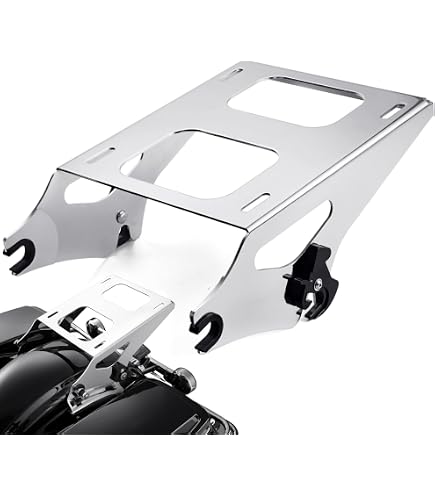 Estante De Equipaje Desmontable Para Harley Touring 2014-2023 - Negro Resistente