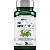 Piping Rock Goldenseal Root Capsules | 100 Pills | Herbal Supplement | Concentrated Extract | Non-GMO, Gluten Free