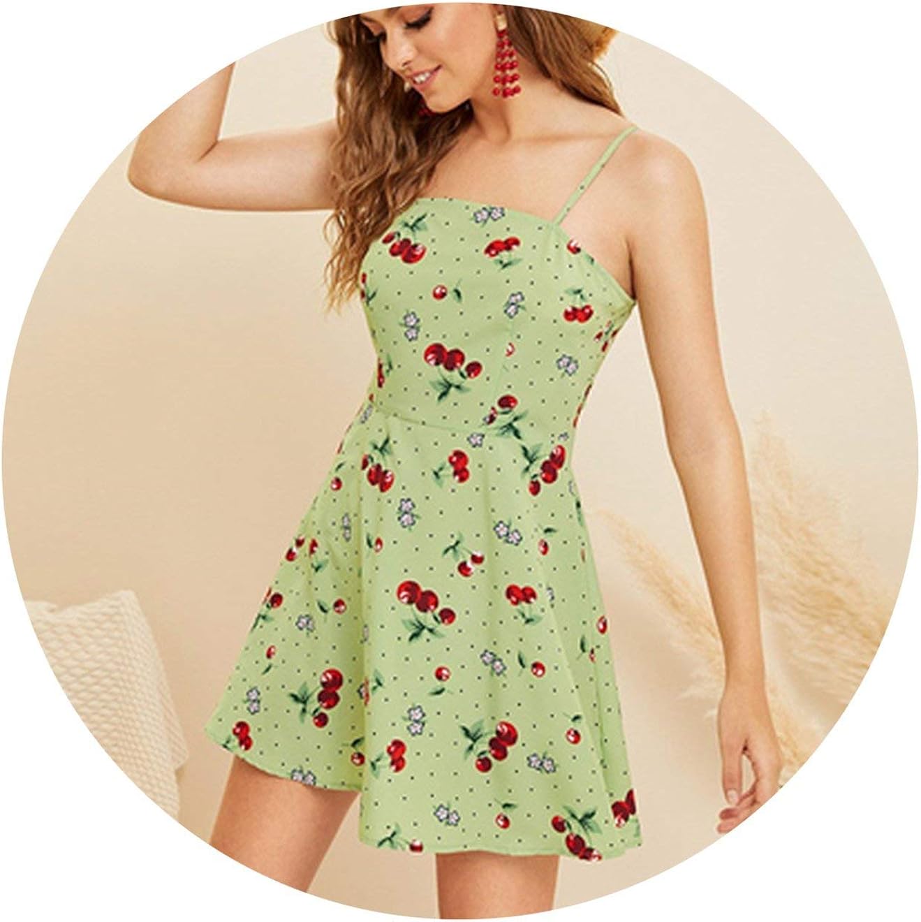 cherry print sundress