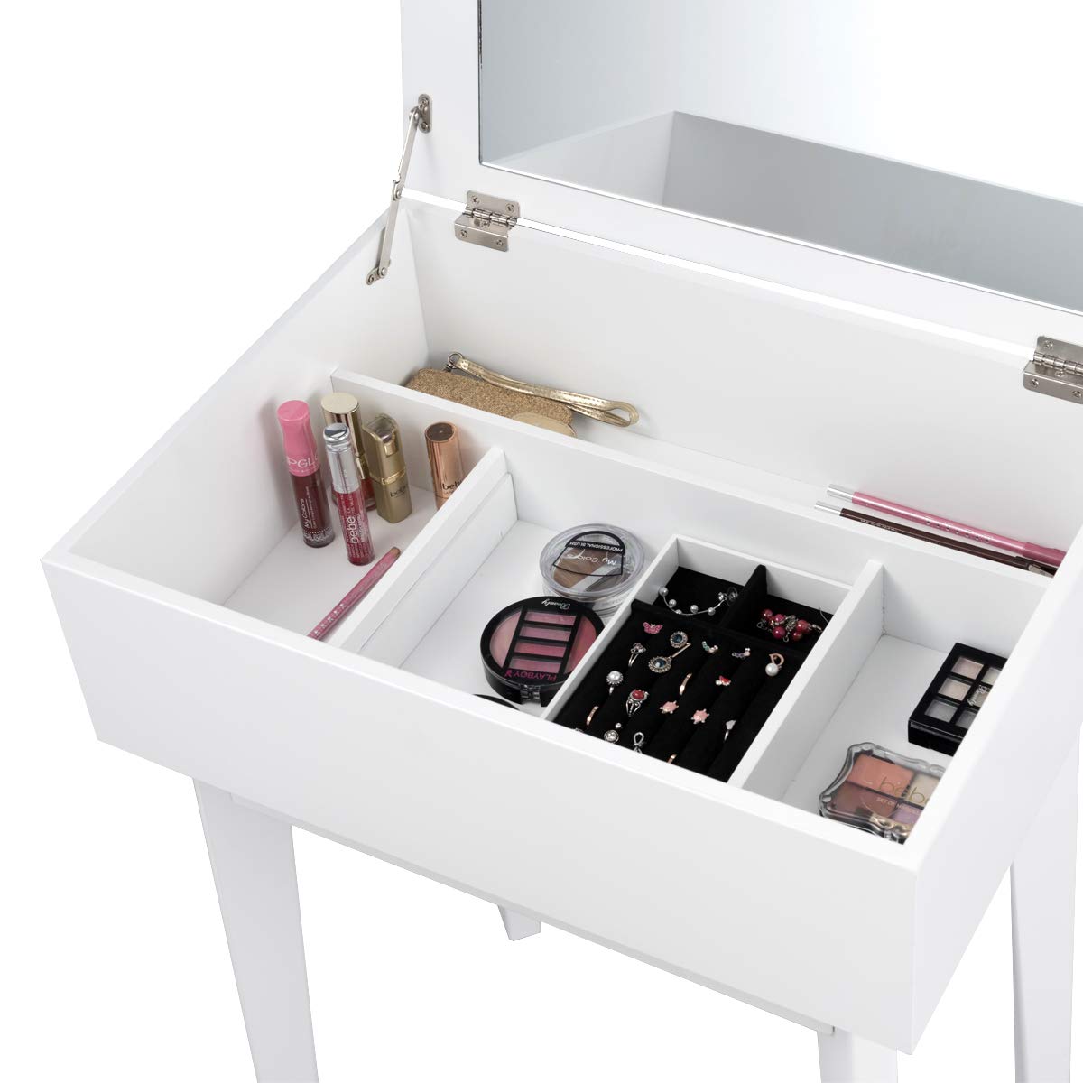 Frisierkommode weiß Frisiertisch Set Kosmetiktisch mit Stauraum