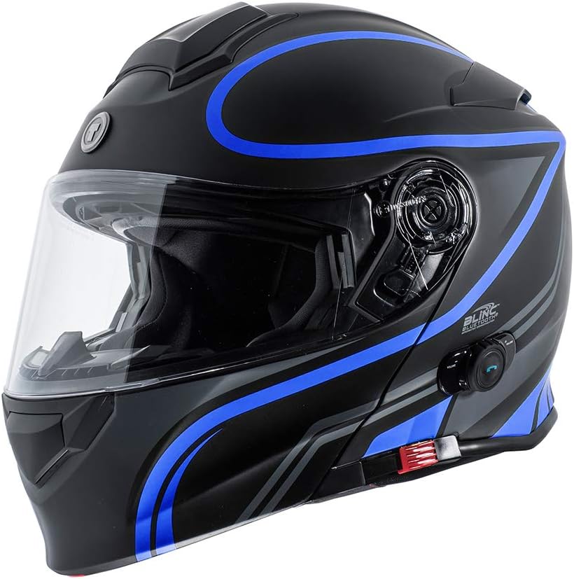 TORC Unisex-Adult Full-face Style T28B Bluetooth Integrated Motorcycle Helmet with Graphic