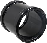 Spares2go 110mm 4in Soil Waste Pipe Double Socket Push Fit Straight Coupler view 6