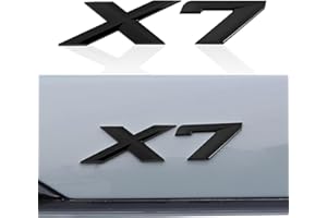 HENGYUESHANG X7 Emblem Badge Sticker OEM Car Trunk Lid Rear Emblem Nameplate Label Decal Number Letter ABS Replacement for BMW Accessories (X7, Gloss Black)
