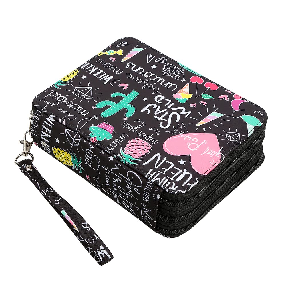 Lbxgap Portable Colored 124 Slots Pencil case