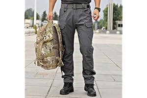 Men’s Tactical Cargo Pants, Durable Multi-Pocket Work Trousers