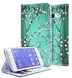 Galaxy On5 Case, Galaxy On 5 Case, NageBee - Premium PU Leather Flip Fold Wallet Pouch Case for Samsung Galaxy On5 (Wallet Plum Blossom)