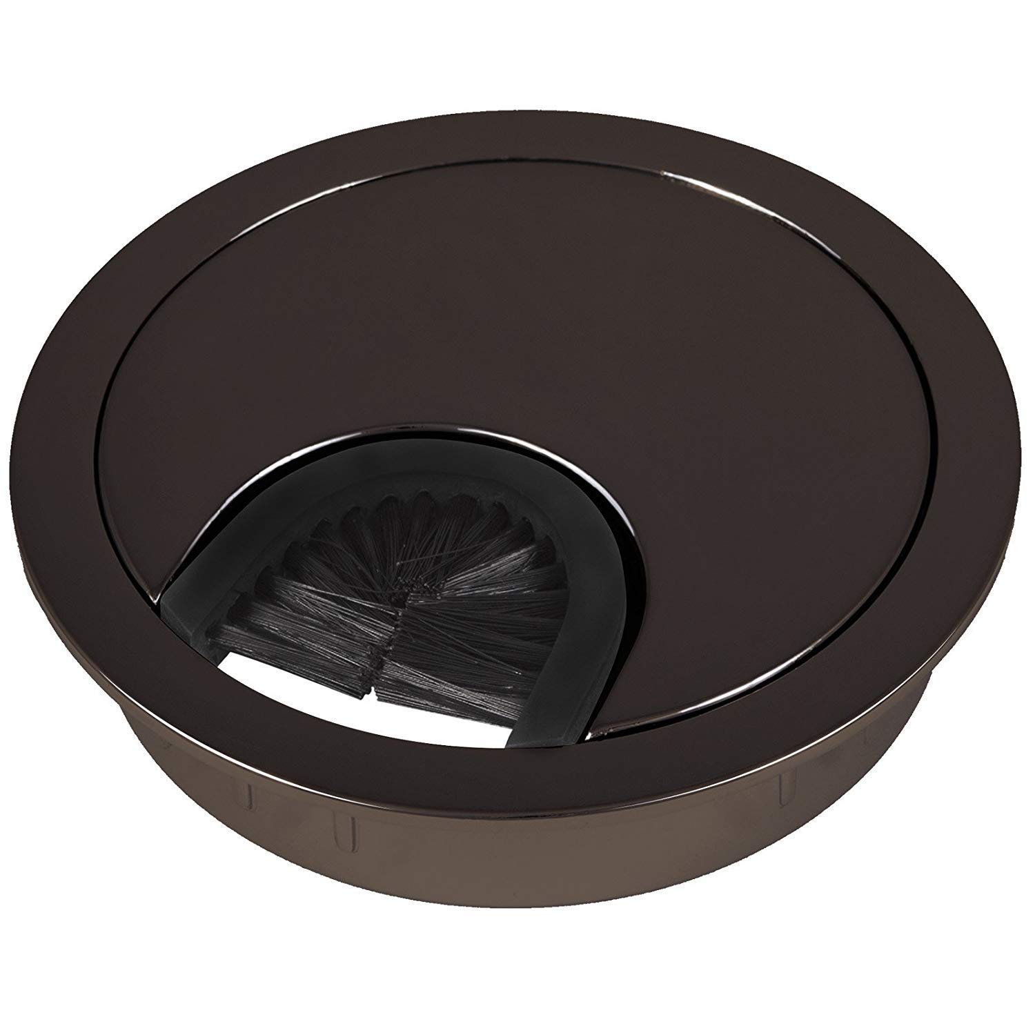 2 x SO-TECH® Grommet Cable Pass-Through Table Cable Bushing in Metal black chromed! Attention – New Drilling Dimension Ø