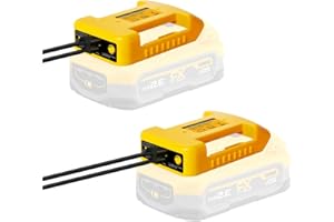 2 Pack USB Battery Adapter Compatible for Dewalt 20V Battery, Battery Converter with USB and Type-C Output Ports for Camping,