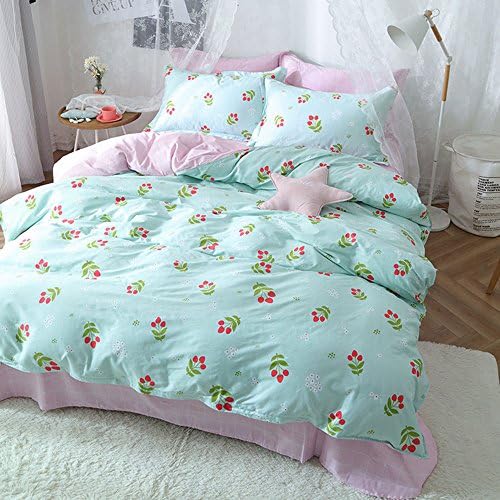 100% Cotton Cartoon Duvet Cover Set Kids Children Bedding Set Lovely Bedding Sets Queen Size Duvet Cover,No Comforter,Gift Idea (#1)