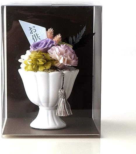 Amazon プリザーブドフラワー フェイクフラワー アレンジ 仏花 供花 お供え 仏壇 ペット 花瓶 花器付き 花 アレンジメント ブリザーブド フラワー メモリアルフラワー 想 Peo7840 プリザーブドフラワー オンライン通販