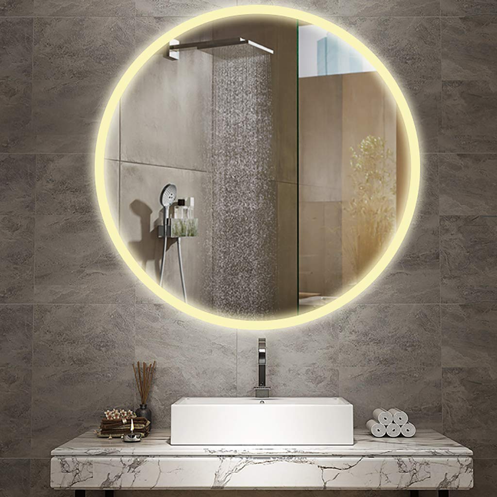 Espejo Redondo Para Ba ntilde o LED Con Luz Blanca c aacute lida