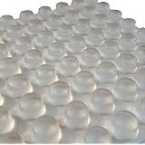 DerBlue Self-Adhesive Rubber Feet-Door & Drawer Cabinet Furniture Bumpers-Clear Cylindrical(0.47" (12mm) in diameter x 0.295" (7.5mm) height,64 pack)