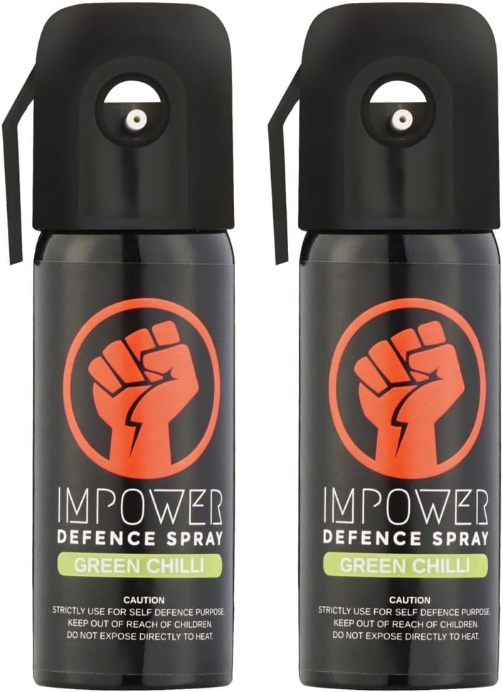 Impower Self Defence Green Chilli Spray for Women and Men - 50 g (Pack of 2)