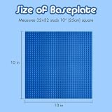 Lekebaby 6 Pack Large 10x10 Building Baseplates 32x32 Studs Blue view 7