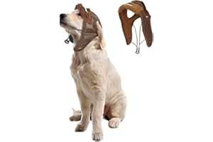 HDKUW Dog Winter Warm Hat, Dog Fleece Aviator Hat, Windproof Motorcycles Protect Dog Hat with Ear Holes, Christmas Halloween Costume for Small Medium Large Dog Coffee XL