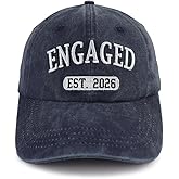 Bqenqhosd Est 2026 Engagement Gifts for Couples, Newly Engaged Hat, Adjustable Embroidered Cotton Men Women Baseball Cap