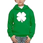 Remimi Unisex Kids Valentine Hoodie Boy Girl St Patrick Shamrock Sweatshirt with Pocket 5-14 Years