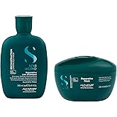 Alfaparf Milano Semi di Lino Reconstruction Reparative Shampoo and Mask Set - Sulfate Free Shampoo and Hair Mask for Damaged Hair - Repairs, Reconstructs, Strengthens - Adds Shine and Softness