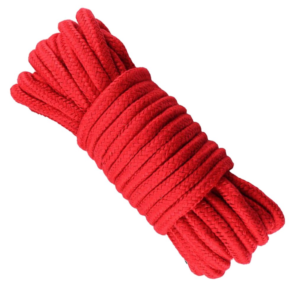 Soft Rope,Red Soft Rope Cord,10 M/33 Feet Cotton Rope,8 MM Craft Rope