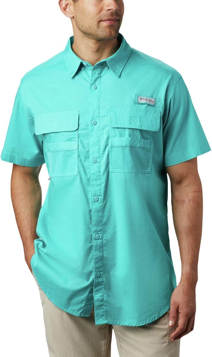 Columbia Men's Half Moon Short Sleeve Shirt: Clothing