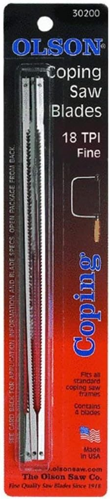 Great Neck 6 High Carbon Steel Coping Saw Blade 28 TPI 4 pc.